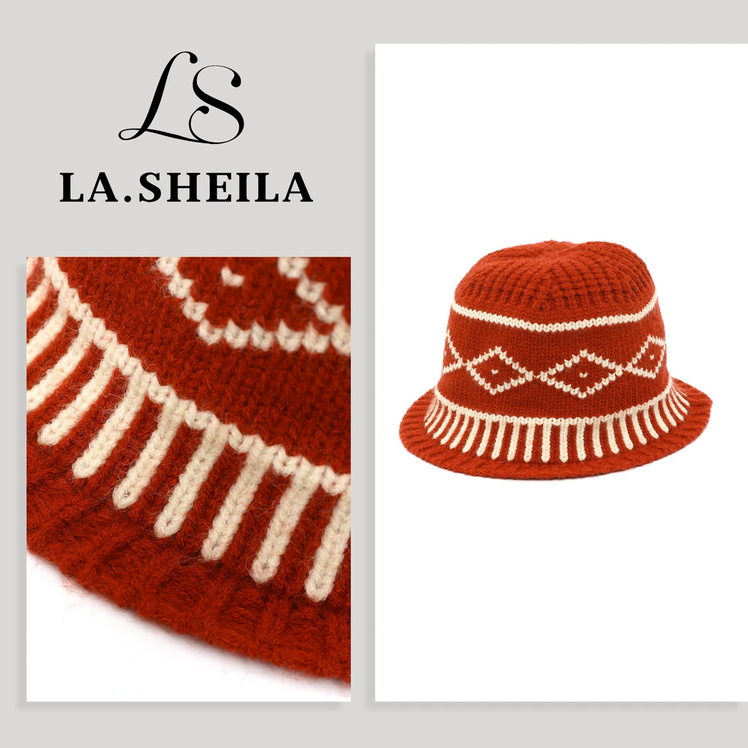 LA.Sheila“恶魔之眼”菱格针织帽253-MZ/0806-00476