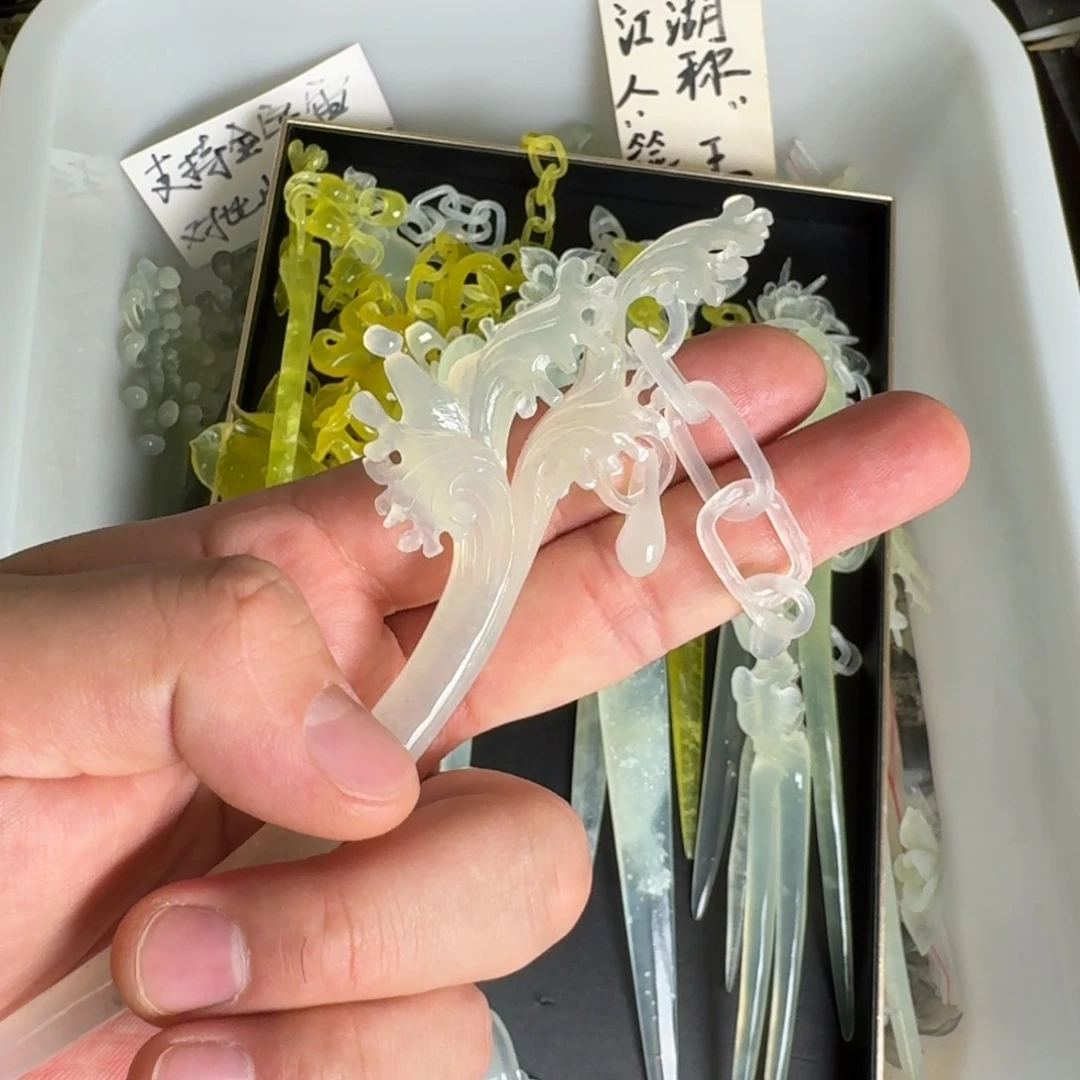 岫玉发饰未镶嵌明君玉簪贼拉好看
