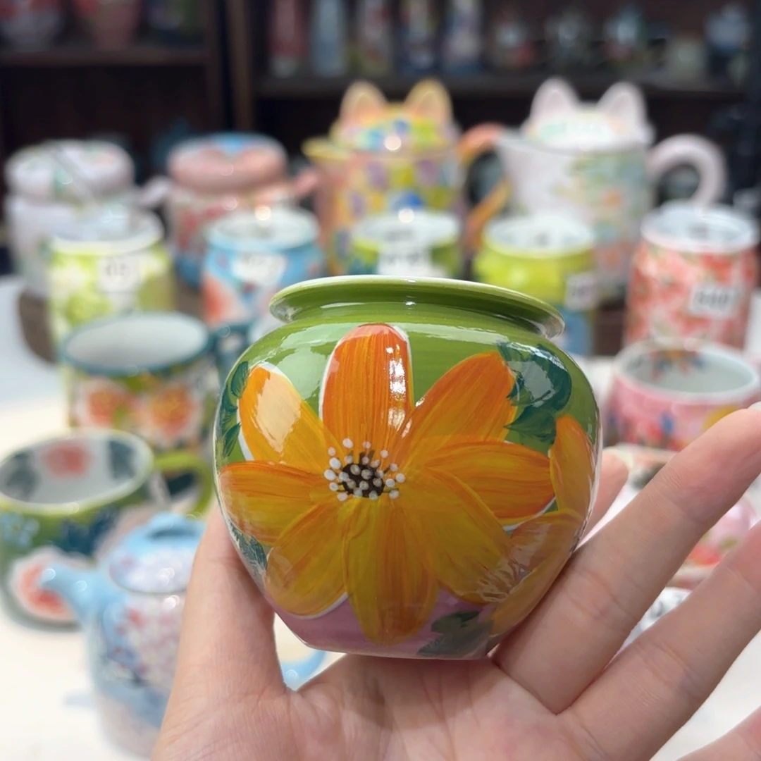 景德镇手绘高温釉下彩陶瓷茶具