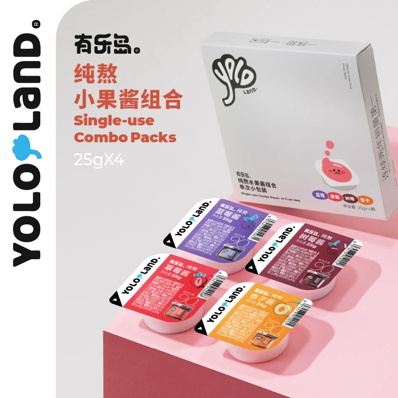 有乐岛/纯熬水果酱组合·单次小包装 一次一颗 尝遍4个口味