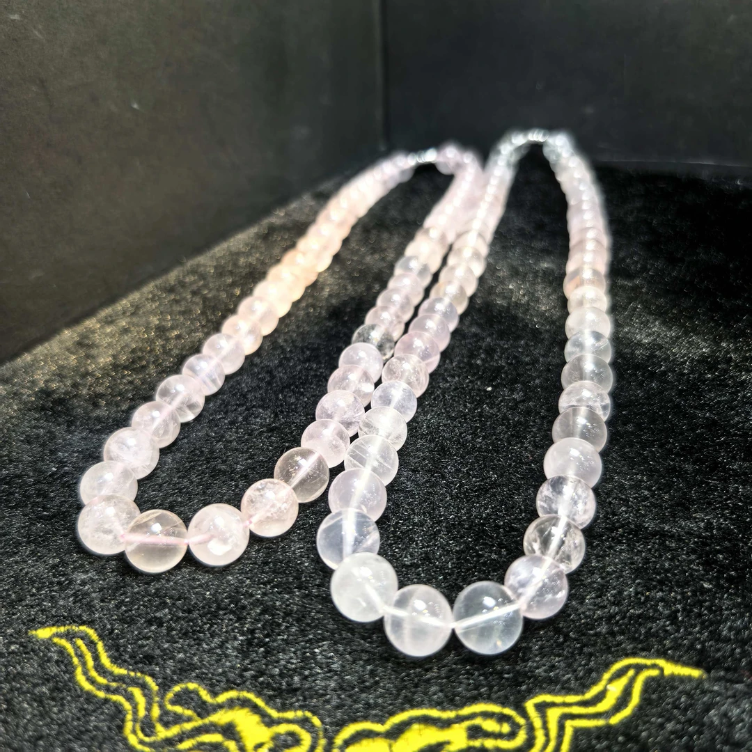 江德洋珠宝C3934冰花芙蓉晶粉水晶项链-多样性发货只发一件