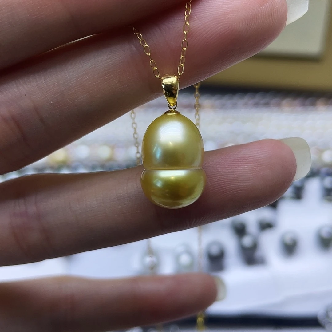 海水珍珠18K金镶嵌颈饰