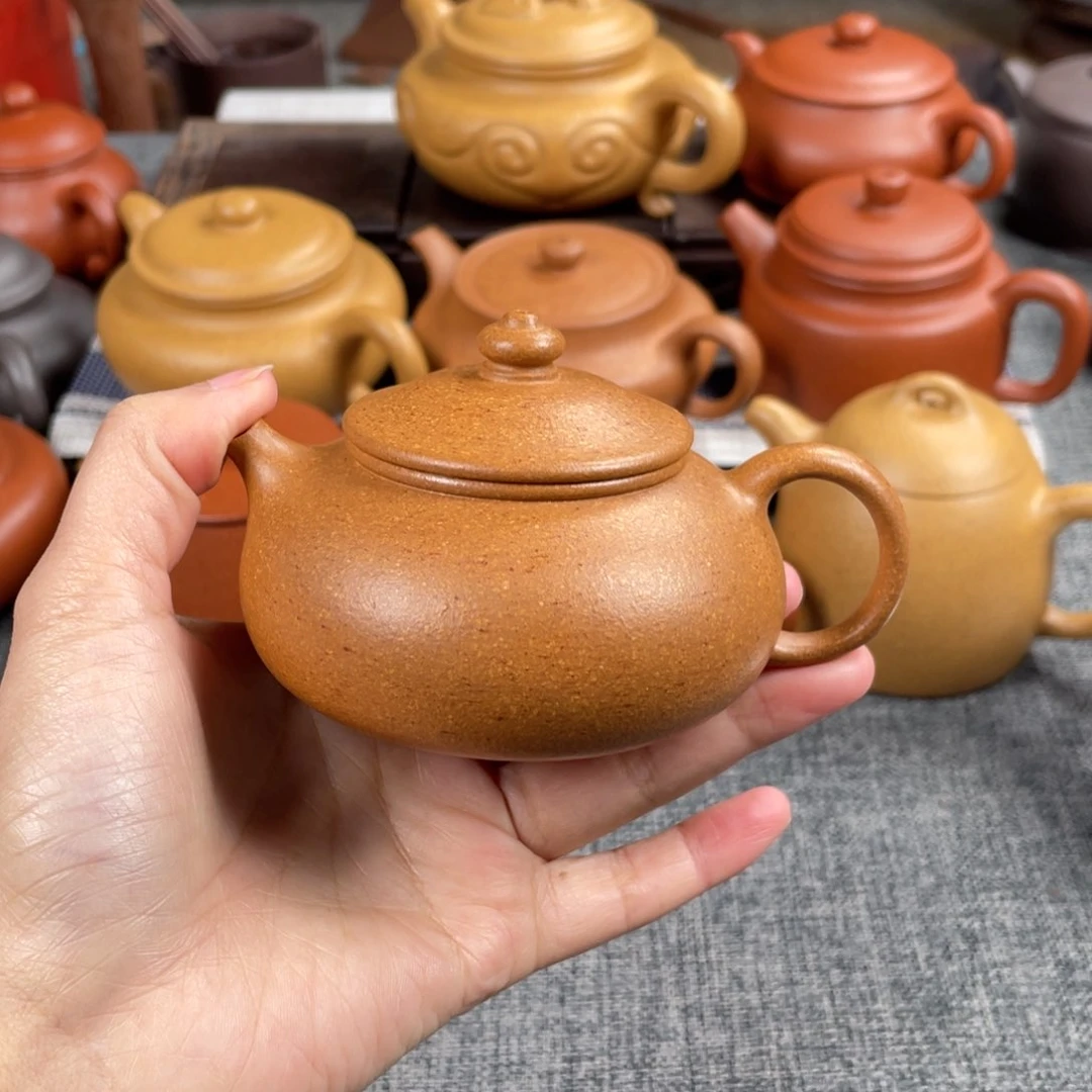 紫砂茶壶30目黄降坡150寒江全手