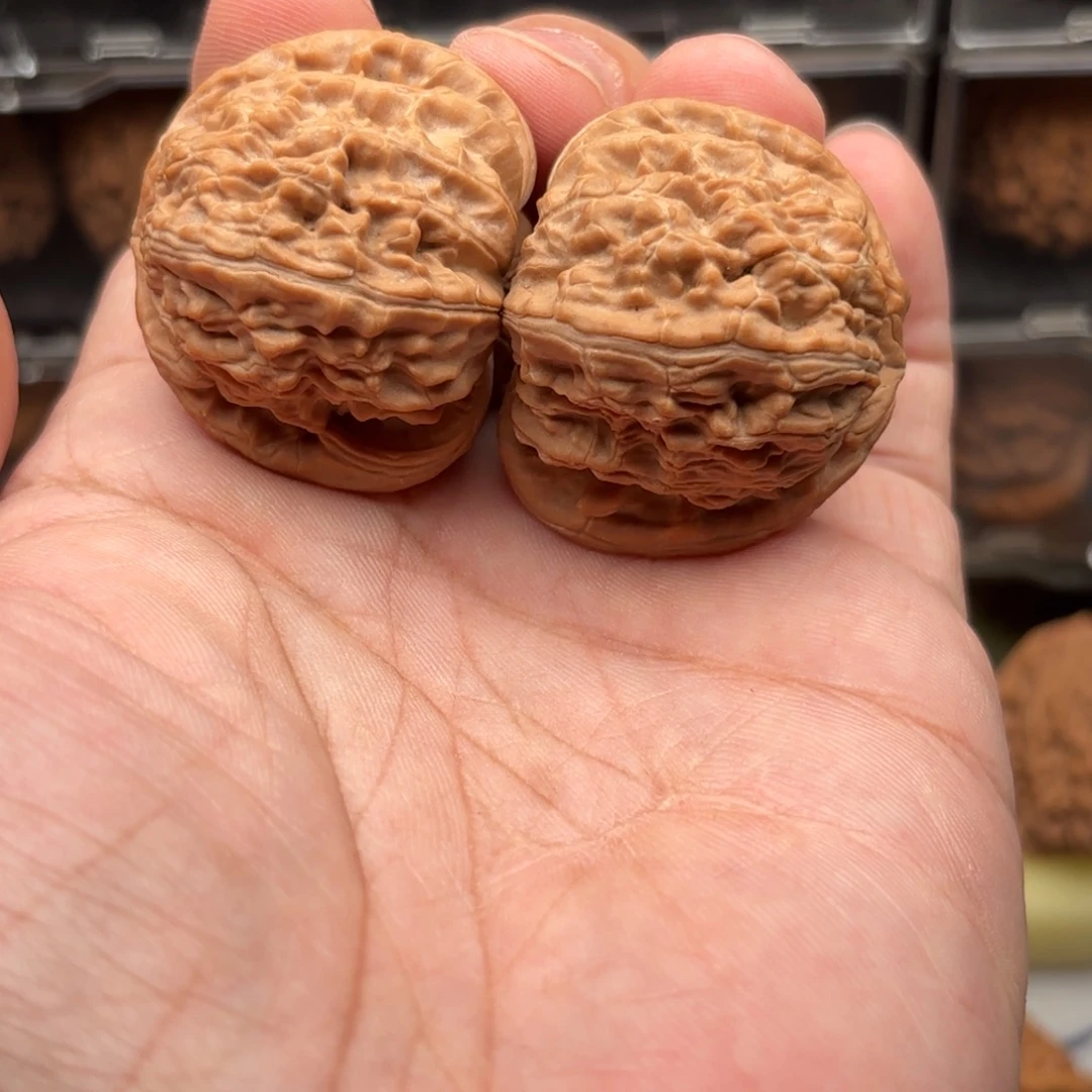 把件文玩核桃白狮子