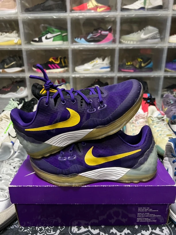 42码/科比毒液5白紫篮球鞋/二手正品9新/鞋帮磨损