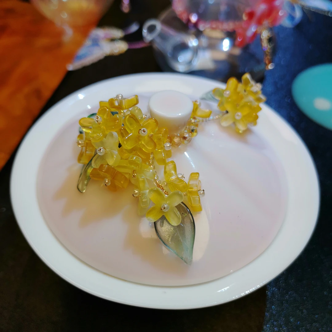 桂花浮玉-手工微瑕(NO退NO换)茶器提溜茶宠摆件手工制作