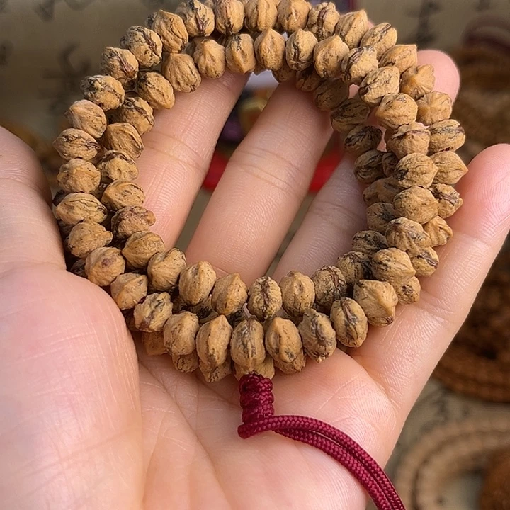 柏香籽/百香籽吊坠原桩红芽横打