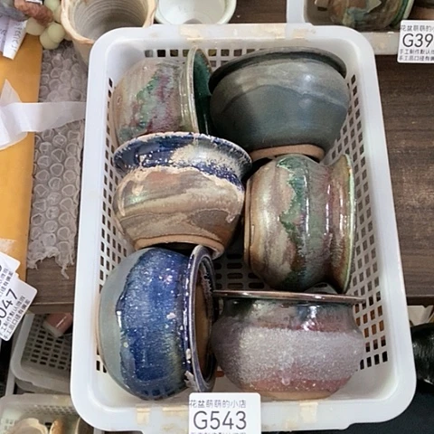 紫砂花盆543微瑕品口径7到8左右