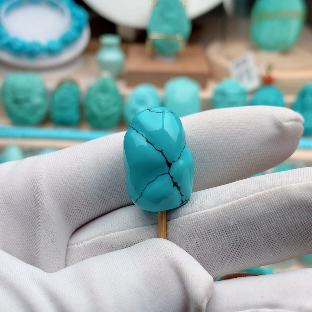 绿松石珠宝奇石未镶嵌重：8.35克