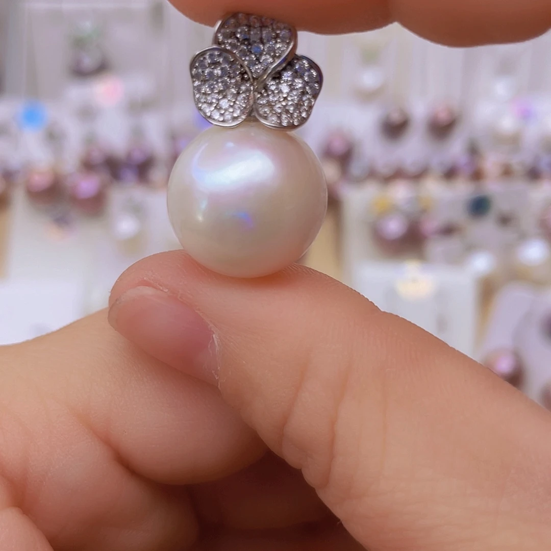 吊坠(赠链)淡水珍珠银S925镶嵌