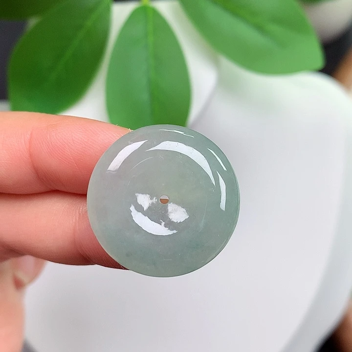 翡翠未镶嵌颈饰平安扣 23.8x5.6mm