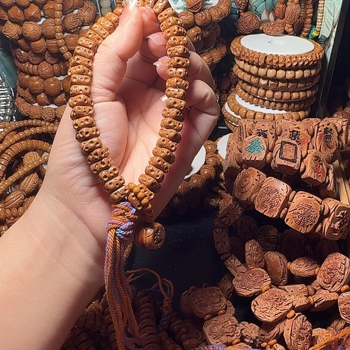 桃核手串小饼干福牌