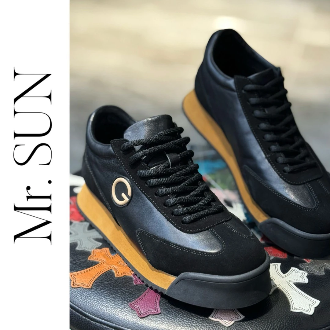 6721孙先生欧货男装美拉德色系休闲鞋字母系带休闲鞋