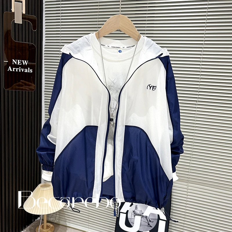 130-180【UPF50+】青少年夏季防晒衣男童薄款防晒服中大童儿童潮牌