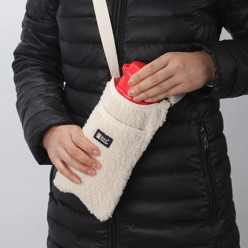 【保温水杯手机一体包】绒面户外多功能水杯套斜挎轻便大容量水杯袋