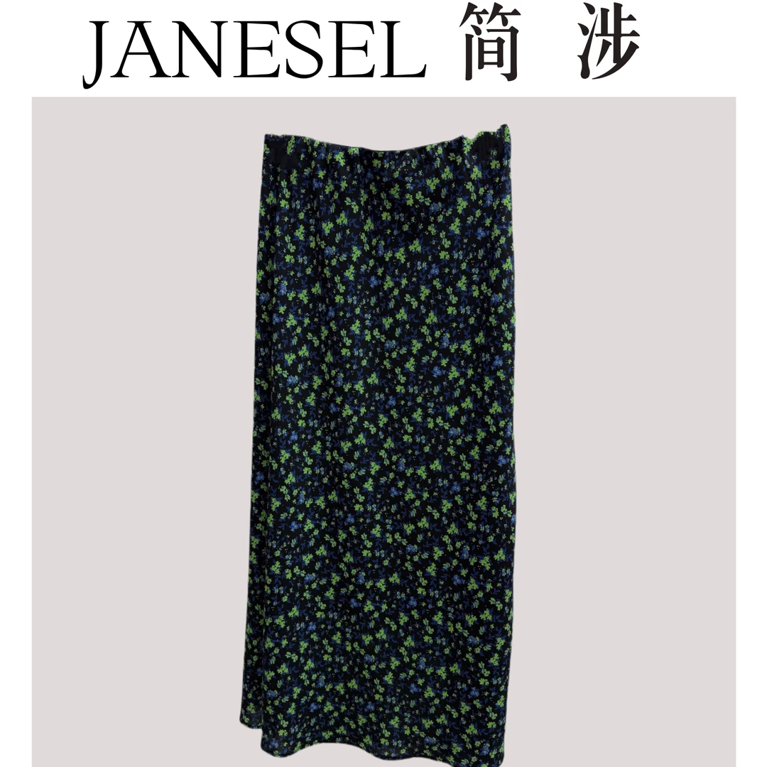 【简涉】法式复古松紧腰碎花半身裙2025夏季中长款高腰显瘦A字裙女