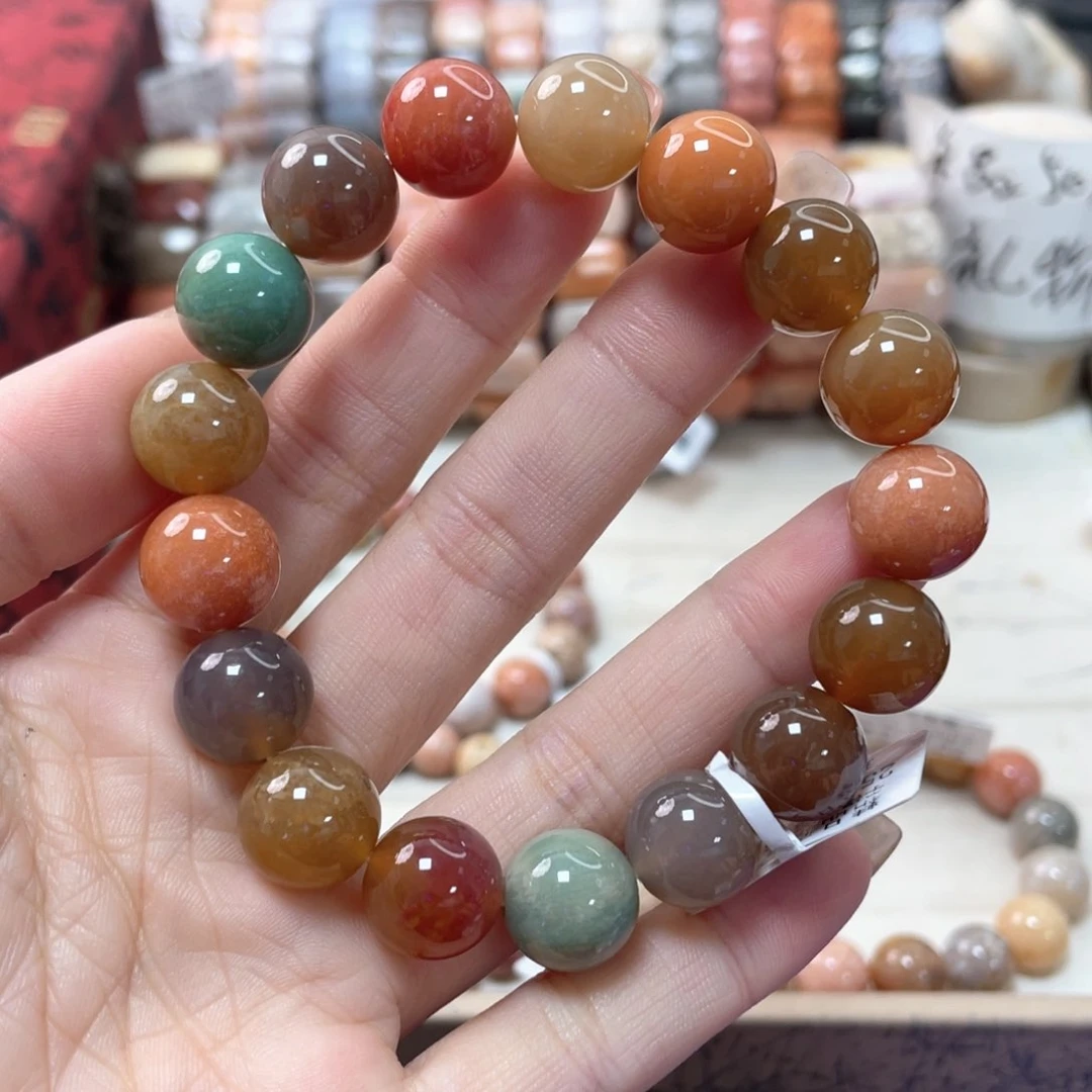 硅化珊瑚（珊瑚玉）未镶嵌手链叮*?047