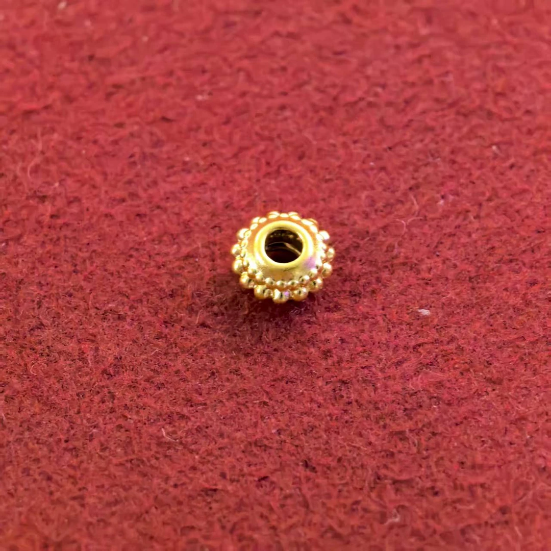 足金999算盘隔片珠车轮隔片珠-JFX1436