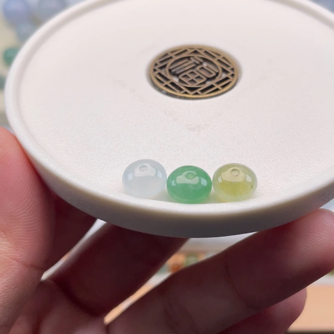 散珠翡翠天然缅甸翡翠a货3颗7+
