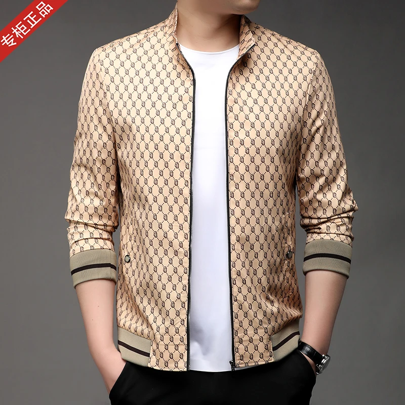 专柜正品欧洲站新款休闲外套潮流时尚潮流百搭长袖男士夹克外套潮