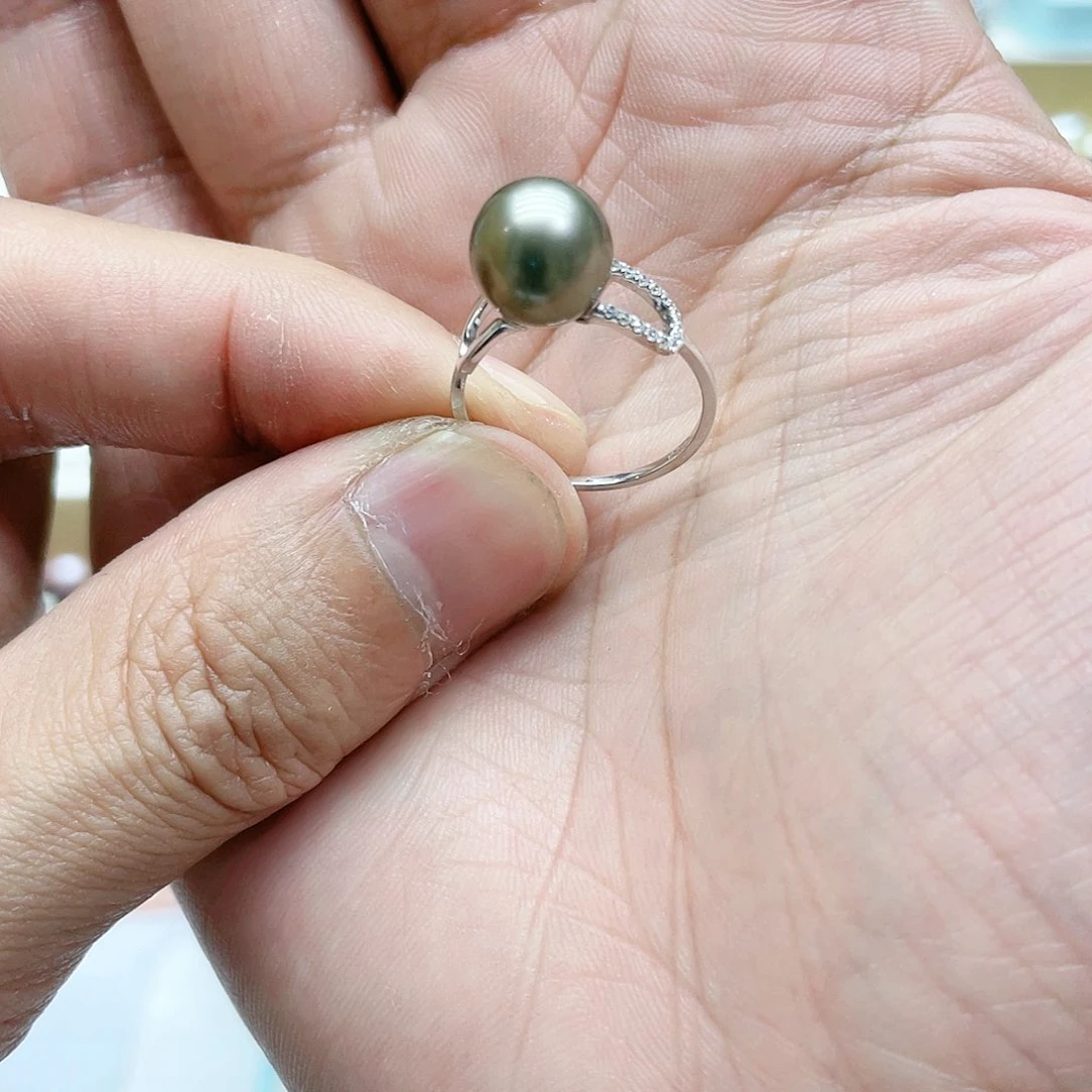 海水珍珠戒指18K金镶嵌
