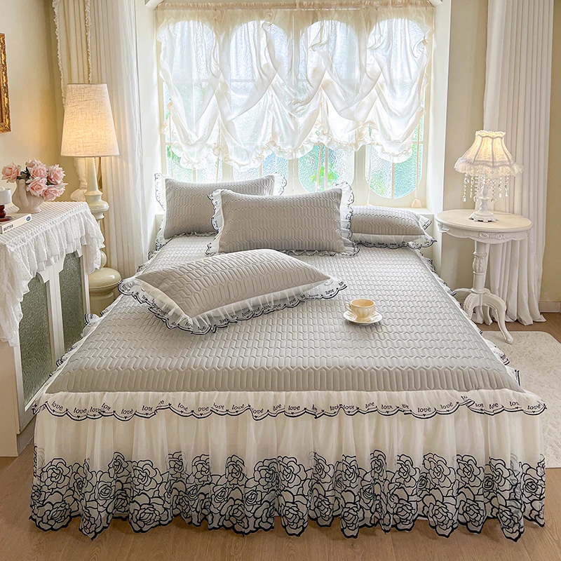 夏天乳胶凉席床裙款三件套冰丝空调软席加厚家用防滑席子可水机洗