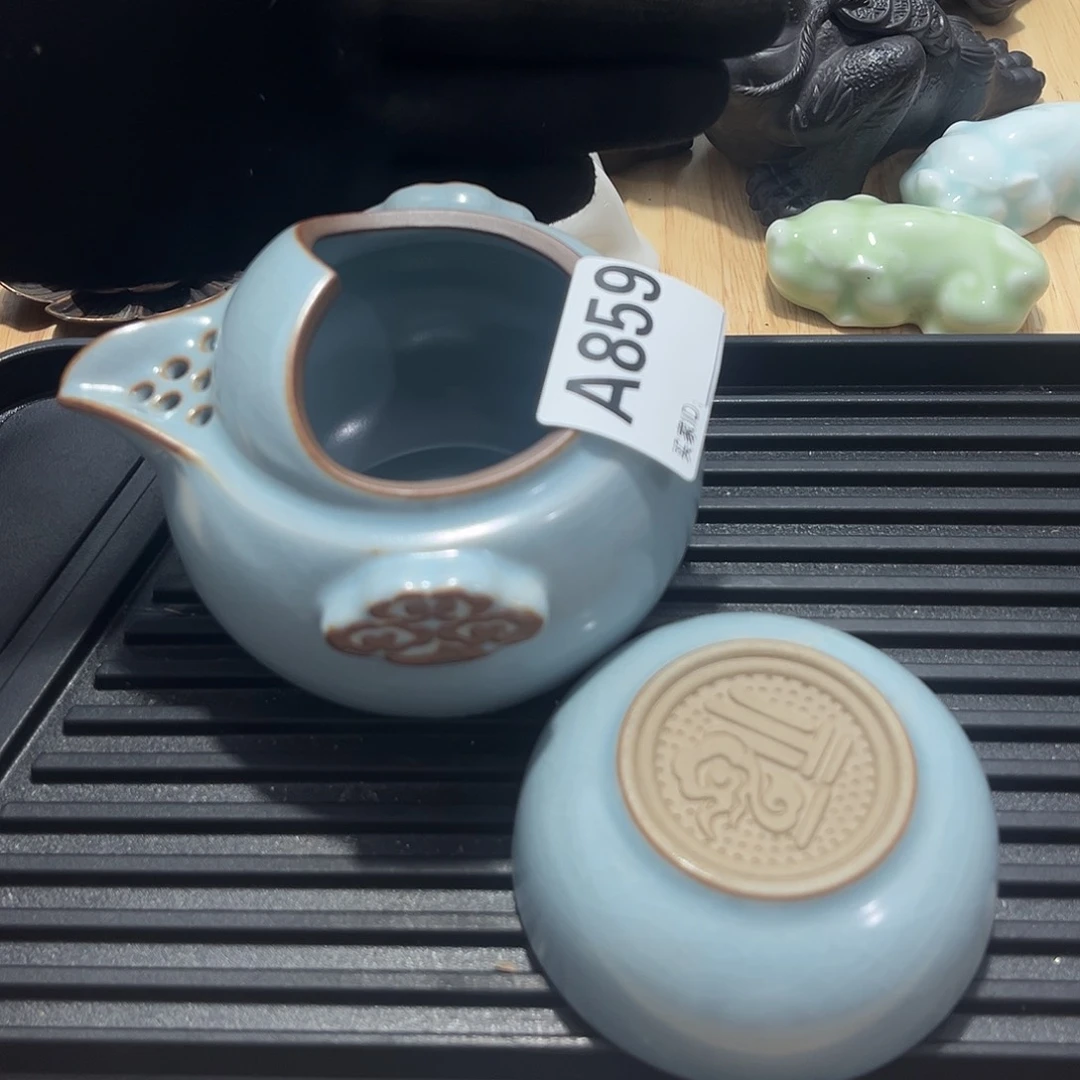 瓷片茶摆件工艺品摆件666