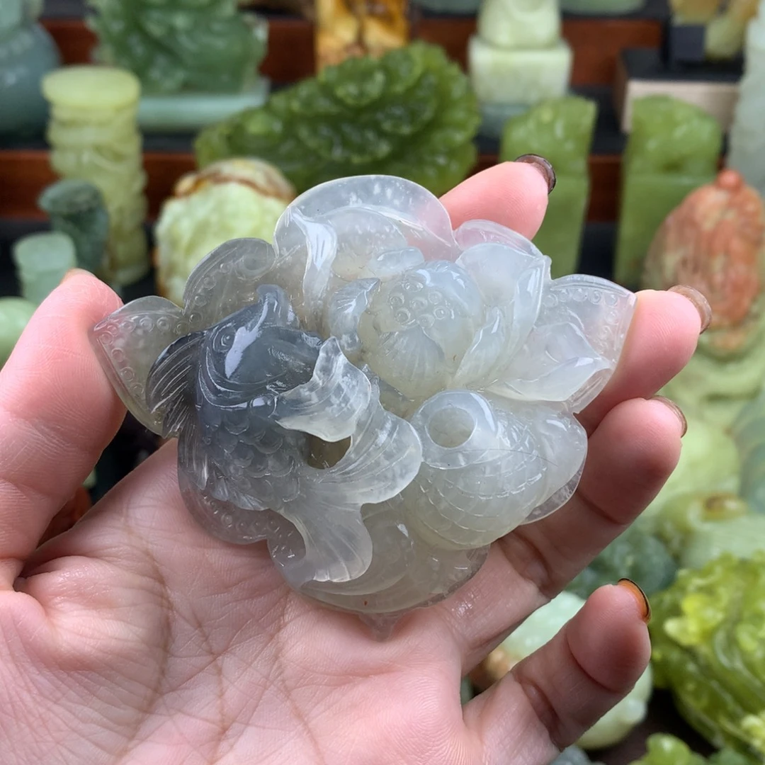 岫玉未镶嵌手把件