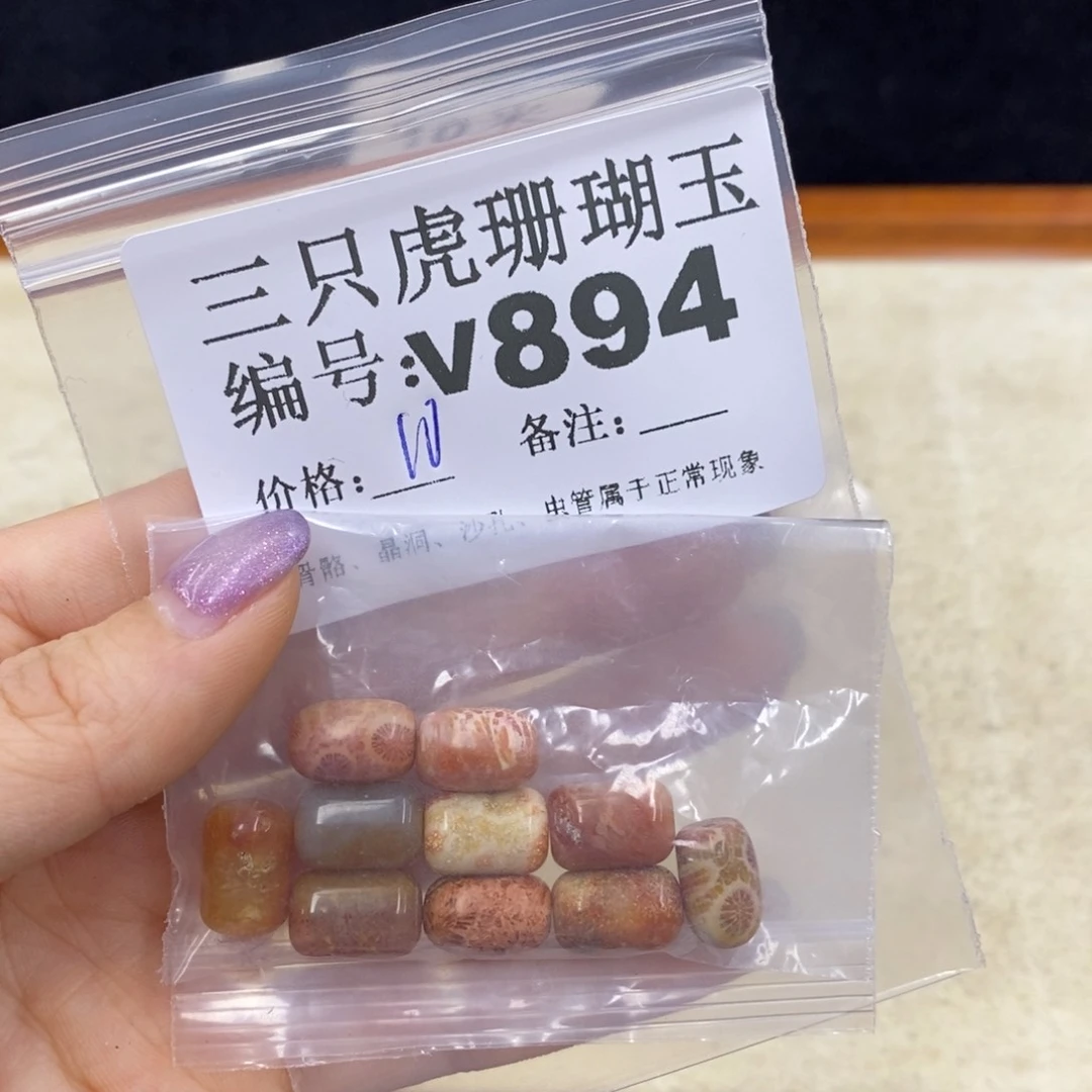 硅化珊瑚（珊瑚玉）未镶嵌1坚****我