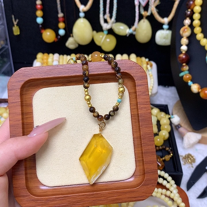 手链蜜蜡未镶嵌蜜蜡吊坠项链