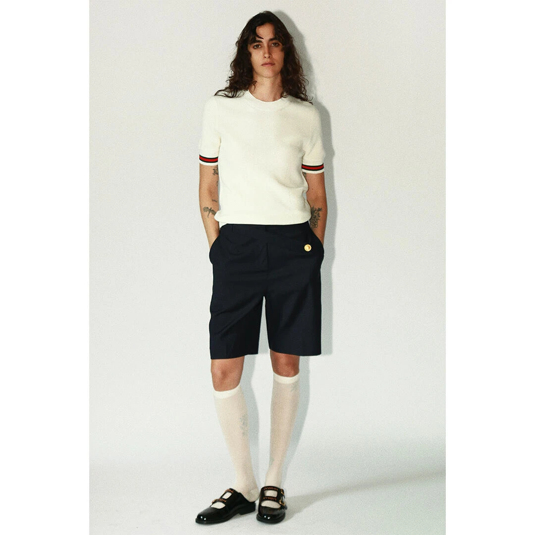 2025复古风宽松垂感针织短袖上衣女休闲新款