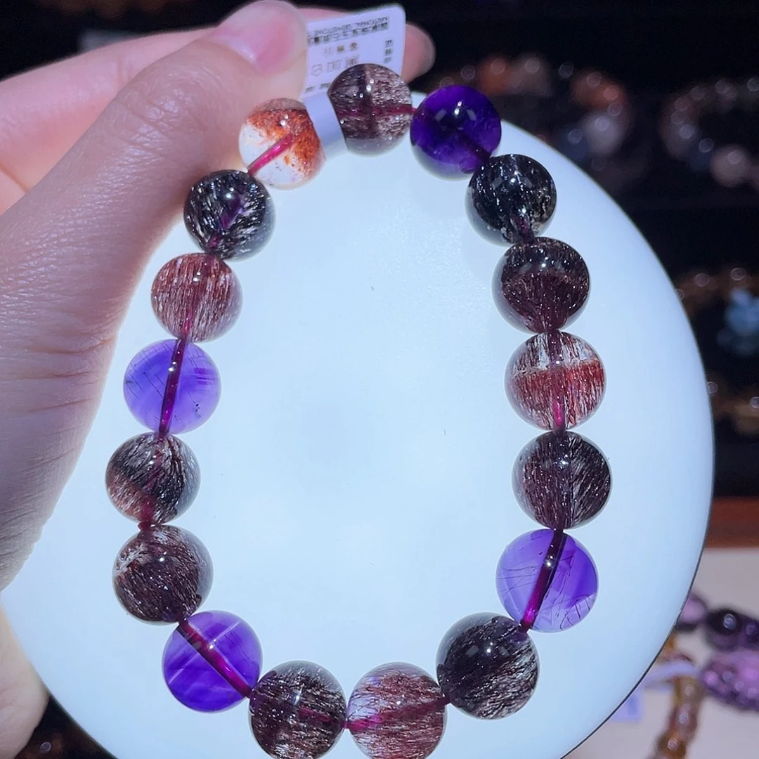 水晶手链未镶嵌超七手链，晶体通透12