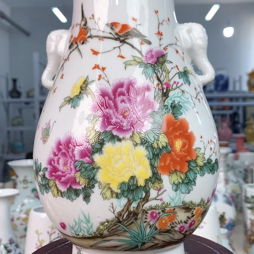 摆件景德镇陶瓷花瓶摆件