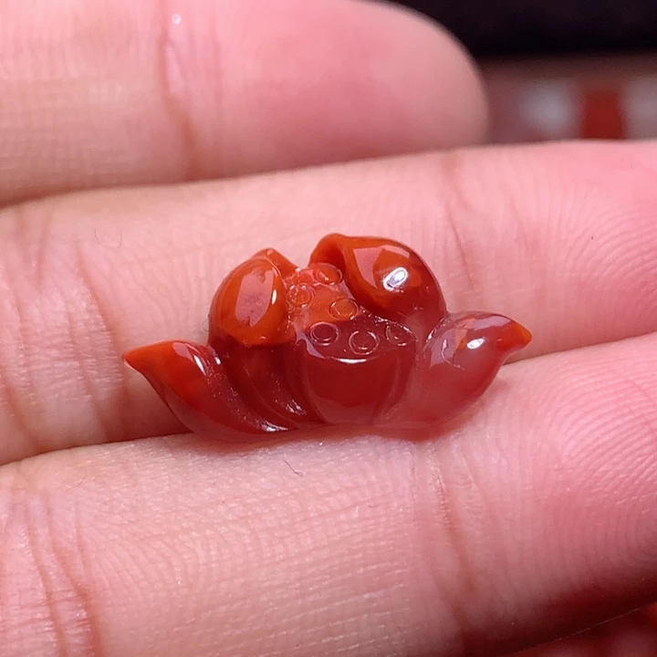 南红玛瑙未镶嵌南红荷花