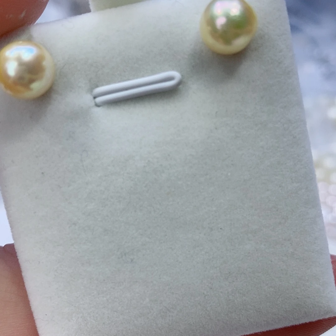 海水珍珠耳饰18K金镶嵌