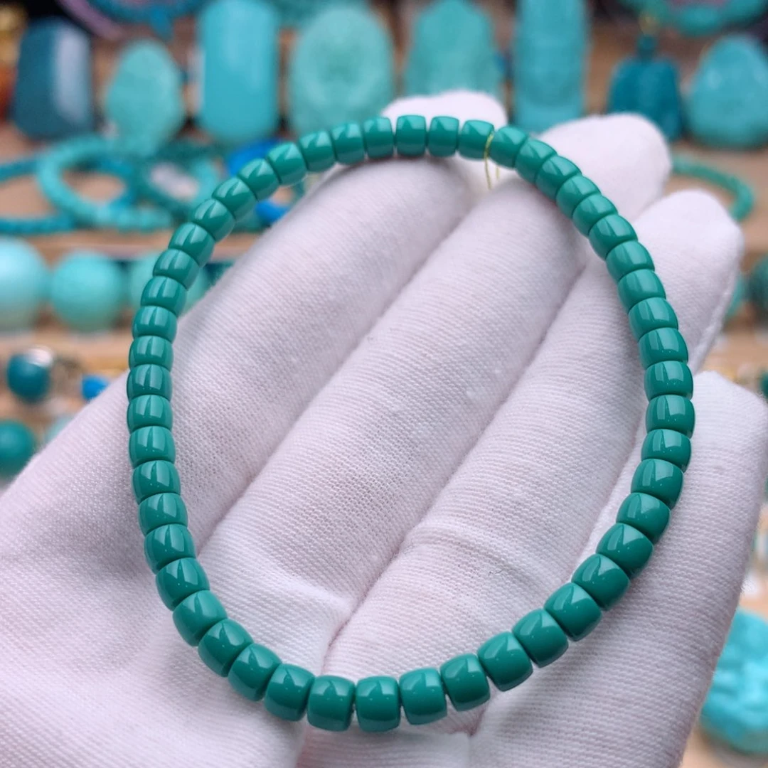 未镶嵌绿松石珠宝奇石4.6mm