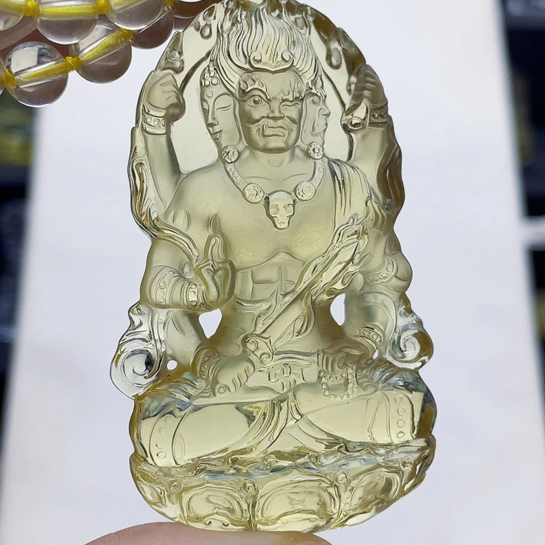 宝***朵颈饰未镶嵌水晶黄水晶大师不动尊菩萨