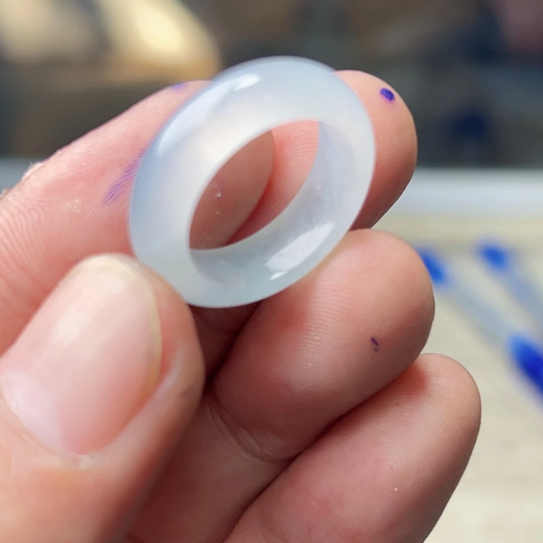 定制翡翠未镶嵌圈口15号