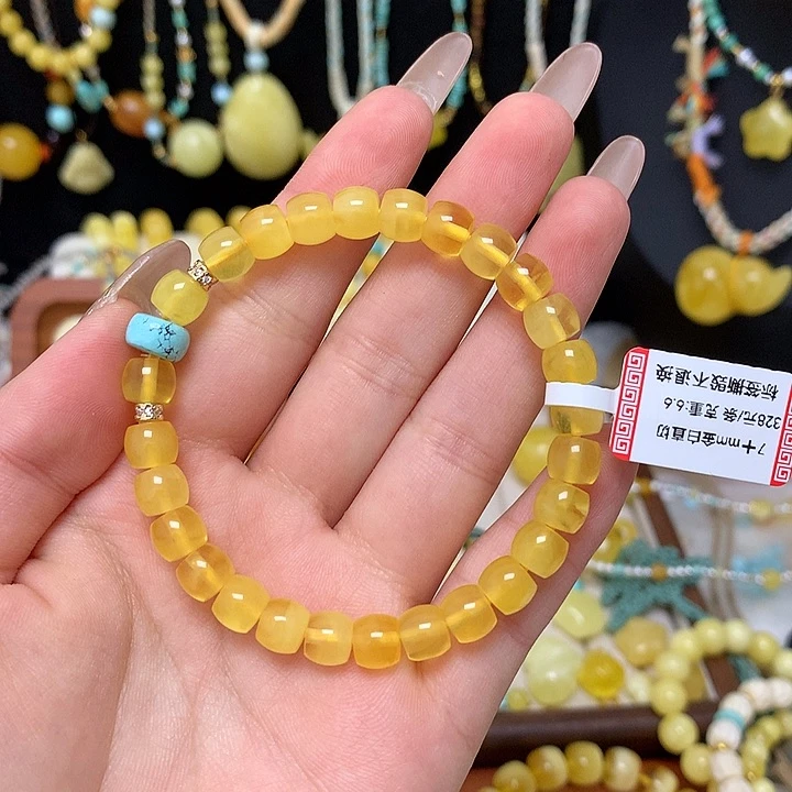 手链蜜蜡未镶嵌蜜蜡手串直切