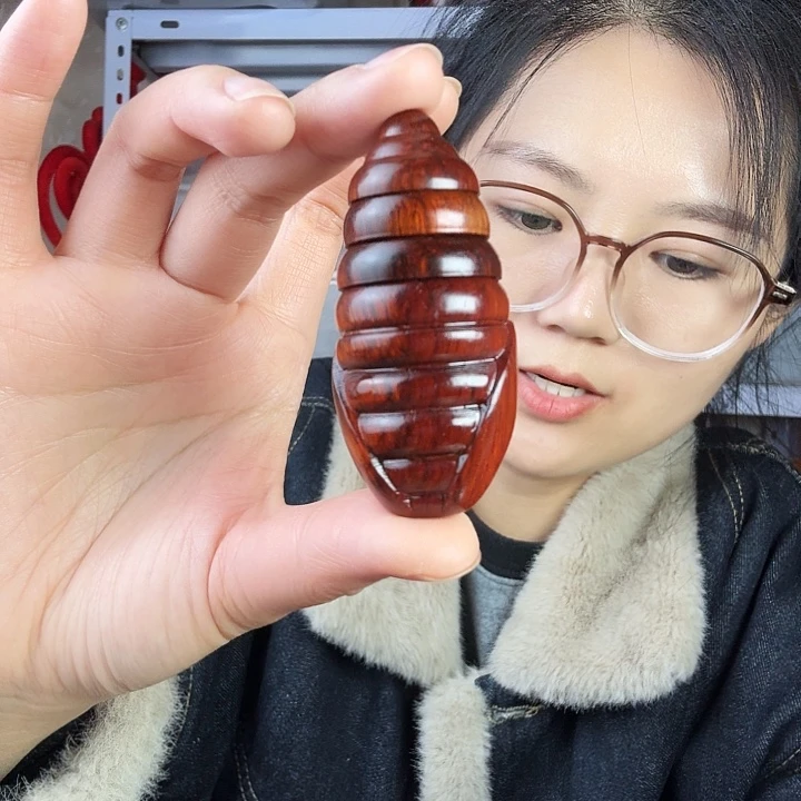 非洲紫檀（红花梨）紫檀八方财手把件