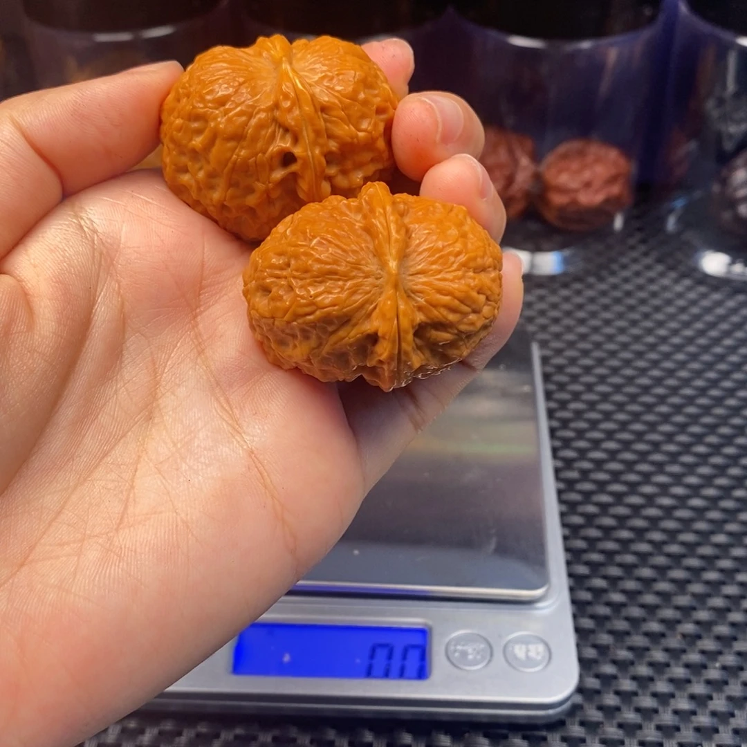 文玩核桃把件金锭元宝40