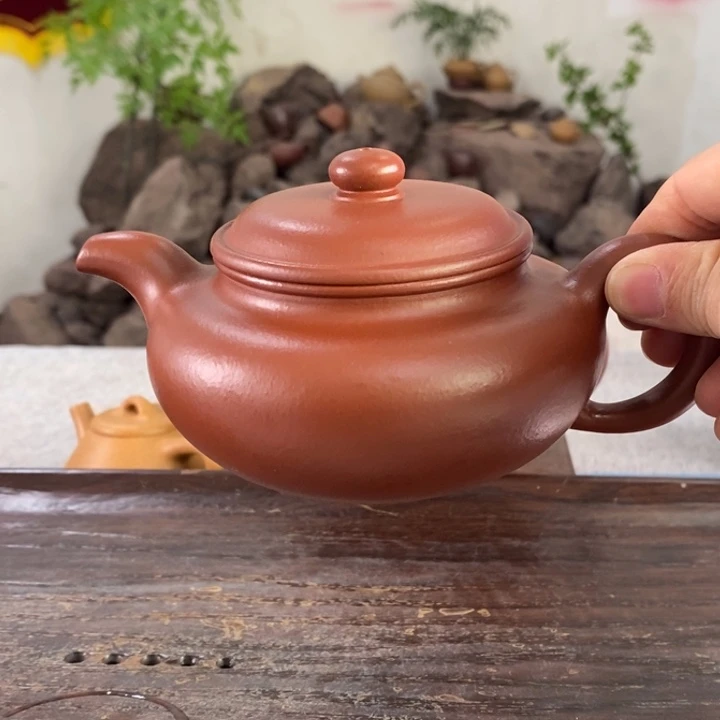 紫砂茶壶小煤窑朱泥仿古270左右的容量半手制作