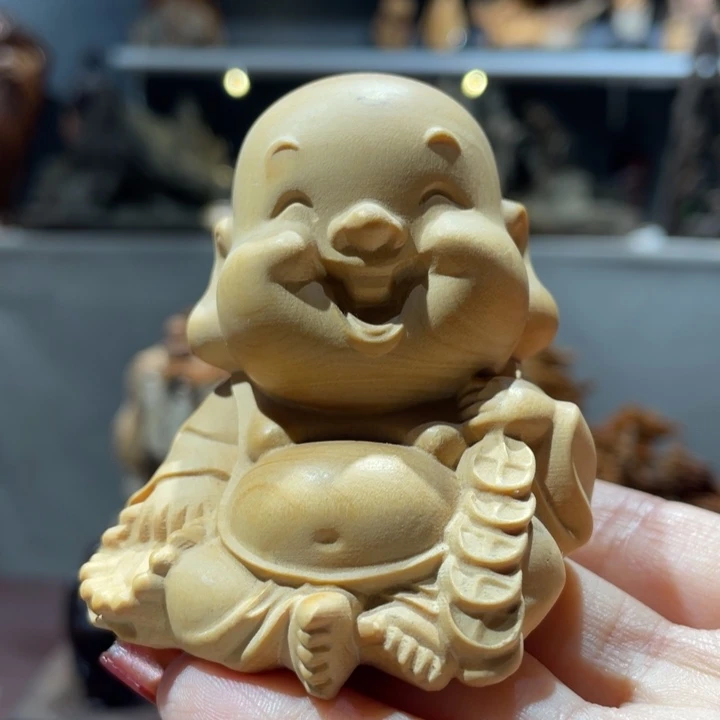 黄杨木小佛小摆件