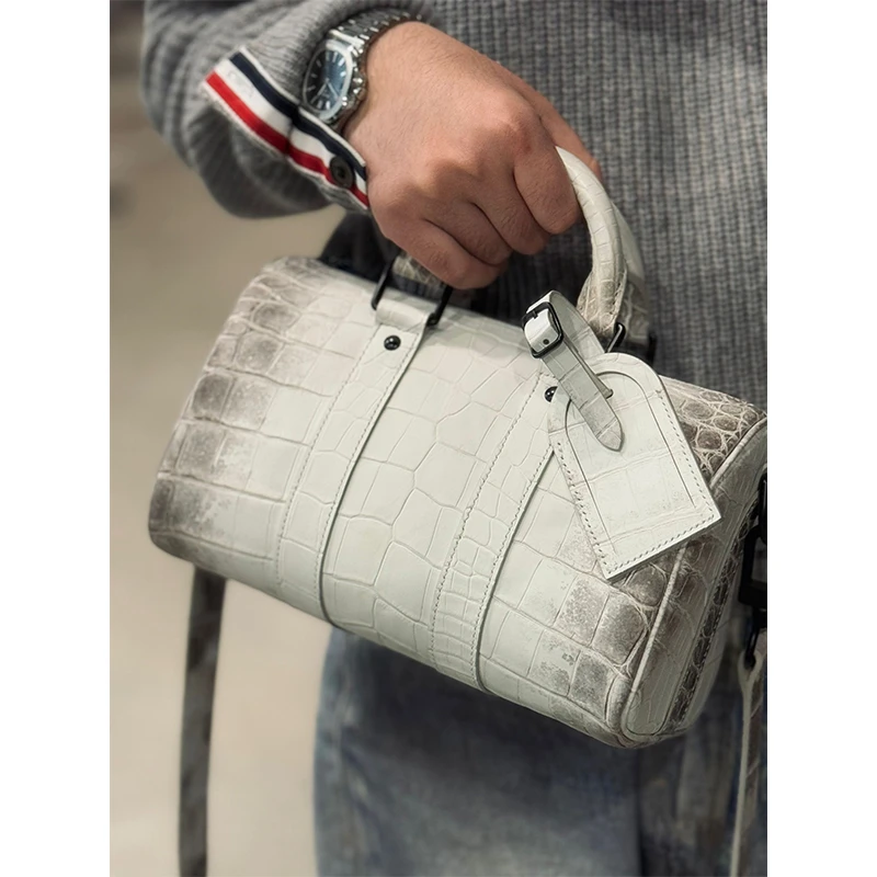 (主店)305000HKD阿驴高珠展SVIP私定款keepall25cm撒哈拉白鳄鱼皮