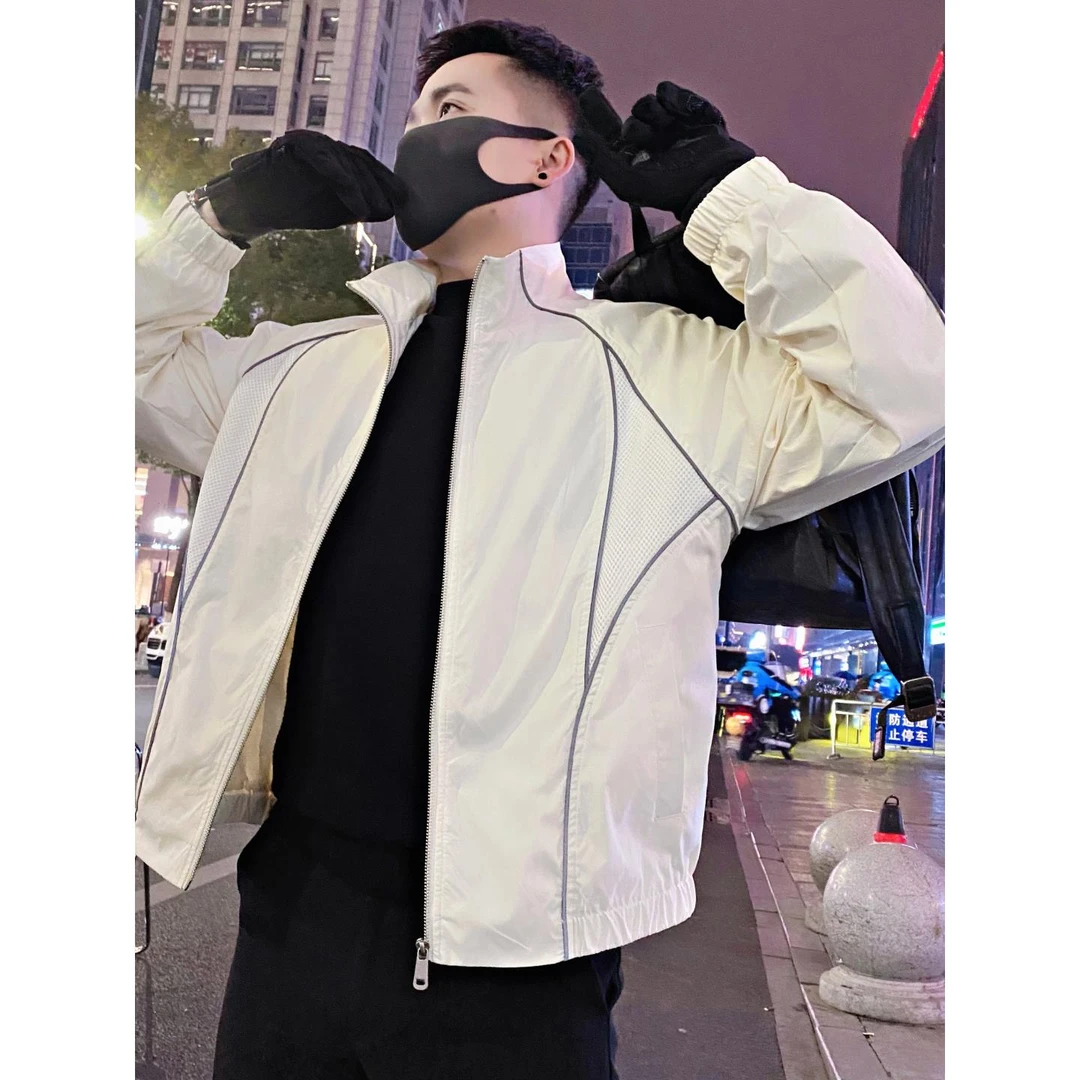 痞帅立领外套男潮牌高端时尚男装上衣褂子2025新款春秋飞行员夹克