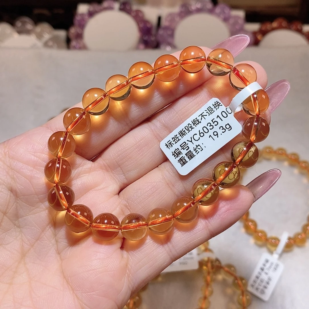 水晶手链未镶嵌捧****阳黄水晶