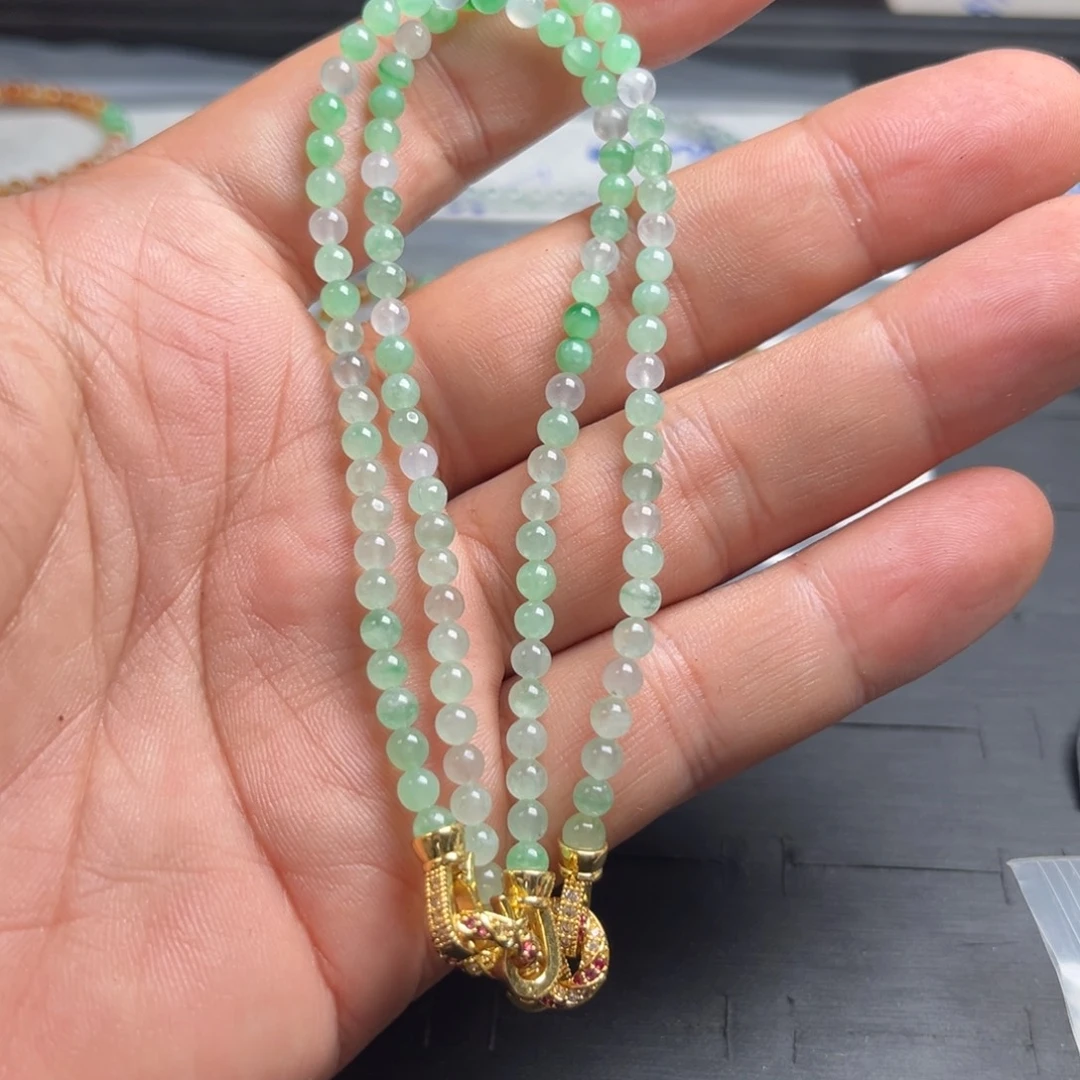 定制翡翠未镶嵌翡翠手串