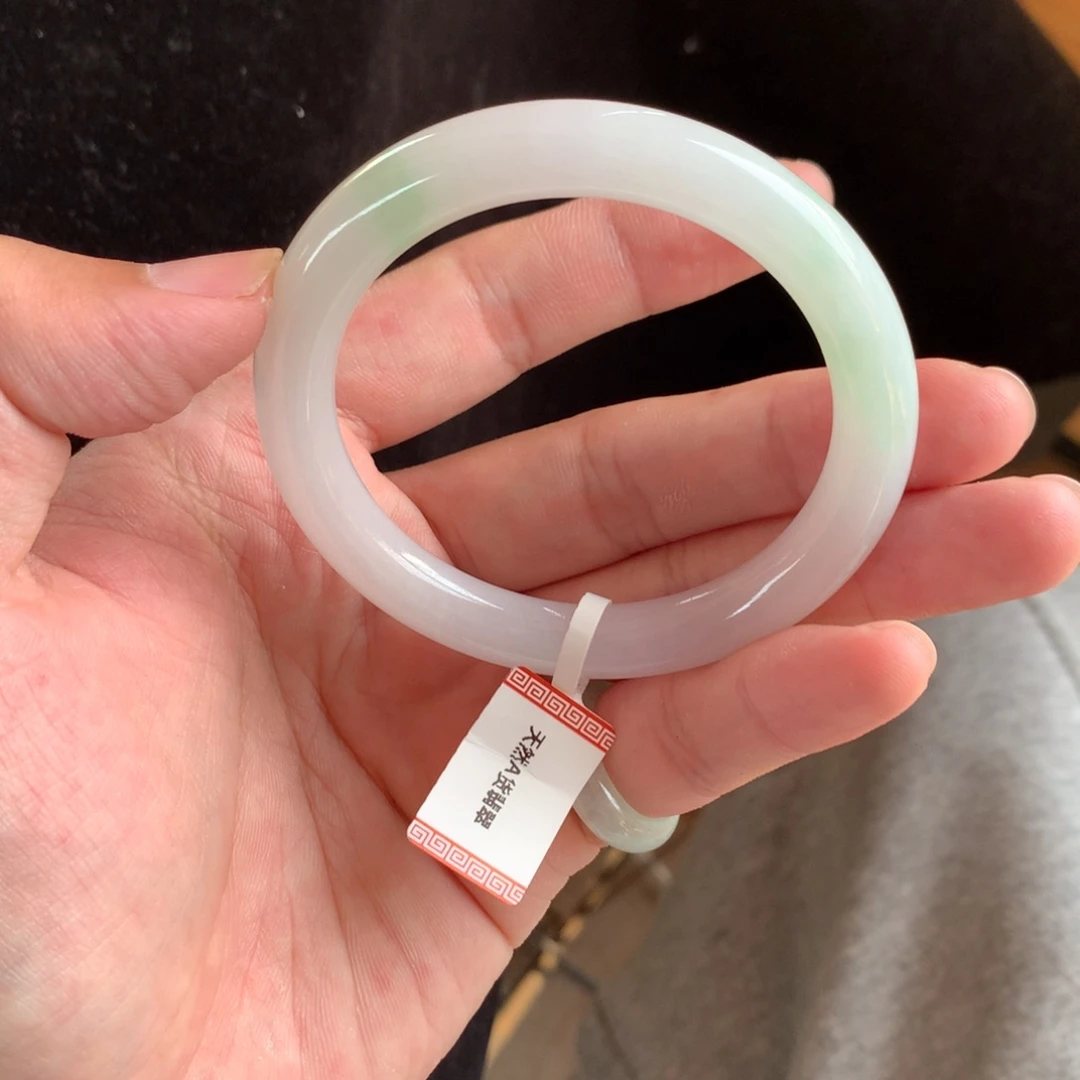 翡翠未镶嵌手镯35号53.8