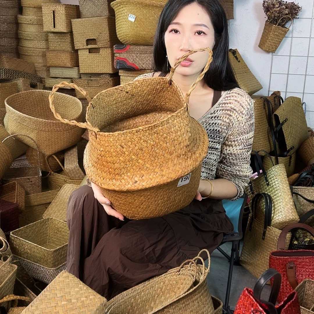 编织带草编包/草编收纳盒微瑕疵