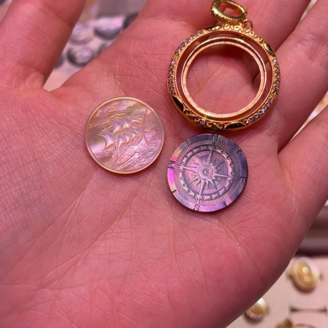 银S925镶嵌淡水珍珠吊坠翠****子